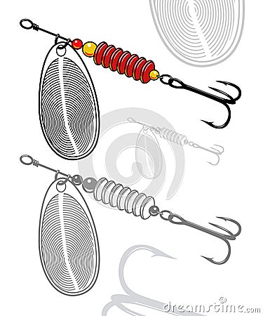 Vector illustration of artificial fishing lure Vector Illustration