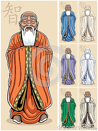 Wise Man Vector Illustration