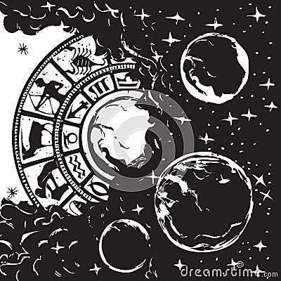 Vector illustration astrology Vector Illustration