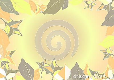 Vector illustration - autumn leaves background Cartoon Illustration