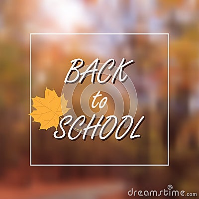 Vector Illustration of back to school lettering typography Vector Illustration