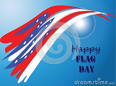 Happy Flag Day 4 Cartoon Illustration