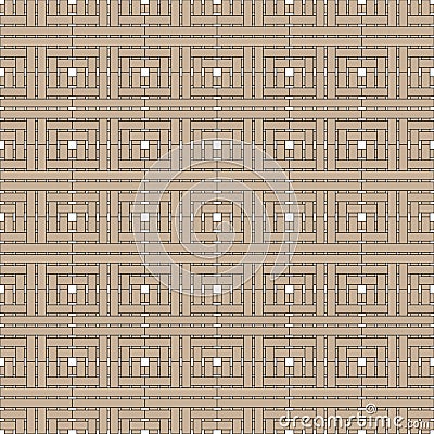 Vector illustration background image seamless texture in the form of rectangles bound in a mesh pattern in brown shades Cartoon Illustration