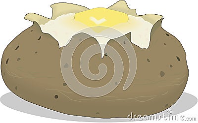 Baked Potato Vector Illustration Vector Illustration