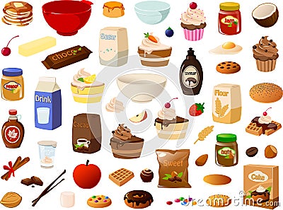 Vector illustration of a Baking set Vector Illustration