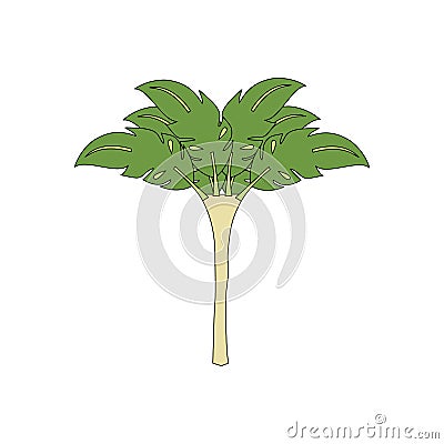 Vector illustration, banan, fruit, appetite, Drawing on a white background. Sketch, stiker. Vector Illustration