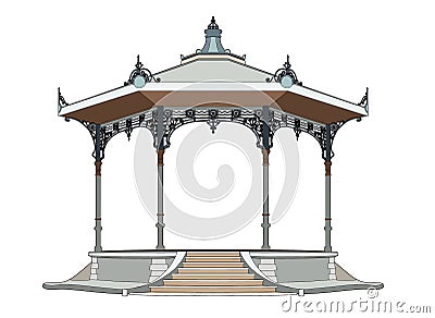 Pretty bandstand Vector Illustration