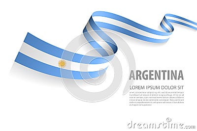 Vector Banner with Argentina Flag colors Vector Illustration