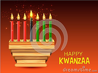 Happy Kwanzaa Celebration African American holiday festival of harvest. Stock Photo