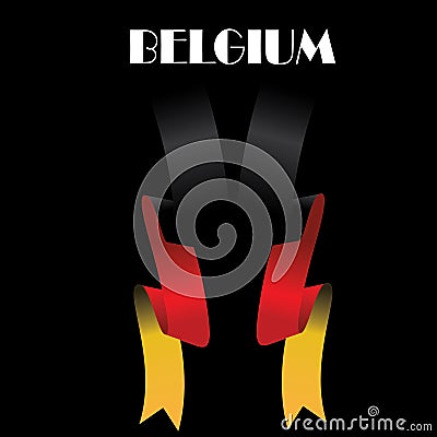 Vector illustration,banner or poster for independence day of belgium Cartoon Illustration