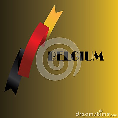 Vector illustration,banner or poster for independence day of belgium Cartoon Illustration