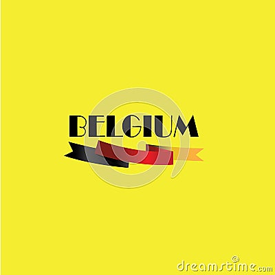 Vector illustration,banner or poster for independence day of belgium Cartoon Illustration