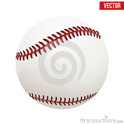 Vector illustration of baseball leather ball Vector Illustration