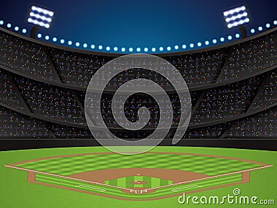 Baseball stadium, vector Vector Illustration