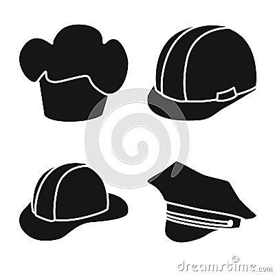 Vector illustration of beanie and beret logo. Collection of beanie and napper vector icon for stock. Vector Illustration