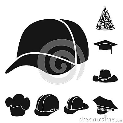 Vector design of beanie and beret symbol. Collection of beanie and napper vector icon for stock. Vector Illustration