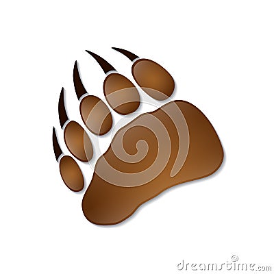 Bear footprint Vector Illustration