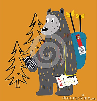 Vector illustration of Bear Vector Illustration