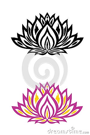 Vektor Illustration of a beautiful lotus flower Vector Illustration