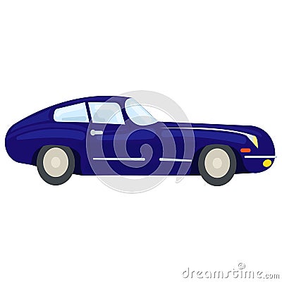 Vector illustration of beautiful retro car. Vintage car vectors. Cartoon Illustration