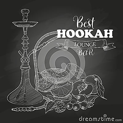 Vector illustration big hookah Vector Illustration