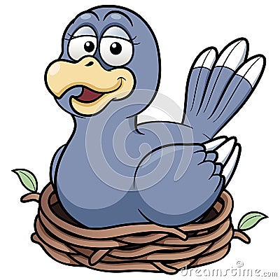 Bird in a nest Vector Illustration