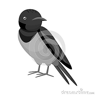 Vector illustration of bird and nightingale icon. Set of bird and small stock symbol for web. Vector Illustration