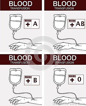 VECTOR ILLUSTRATION OF A BLOOD TRANSFUSION Vector Illustration