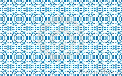 Vector illustration blue pattern of geometric shapes on a white background Vector Illustration