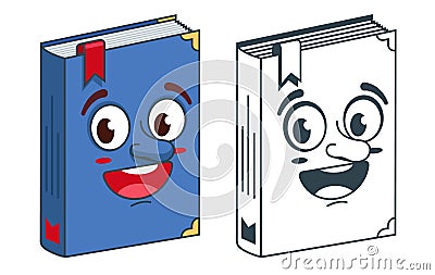 Vector illustration book with bookmark. Vector Illustration