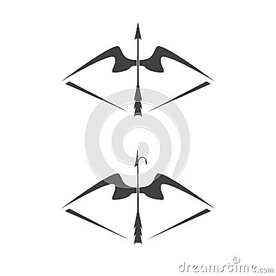 Vector illustration of bow weapon Vector Illustration