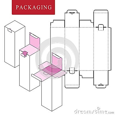 Vector Illustration of Box.Package Template. Vector Illustration