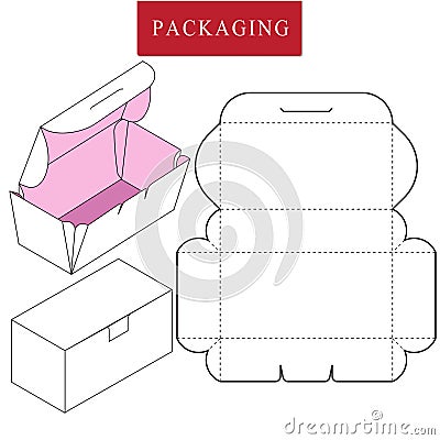 Vector Illustration of Box.Package Template. Vector Illustration