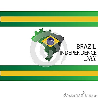 Vector illustration. Brazilian national holiday Independence Day of Brazil is celebrated on 7 September. graphic design in Vector Illustration