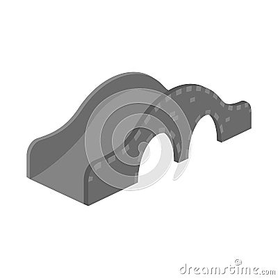 Vector design of bridge and pedestrian symbol. Collection of bridge and arch vector icon for stock. Vector Illustration