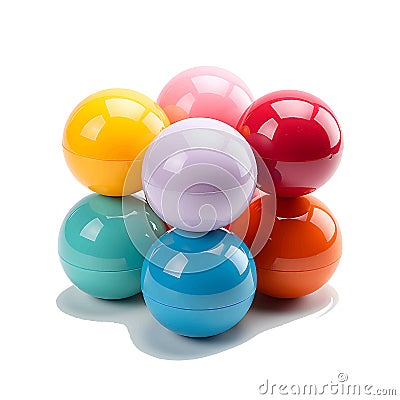 Vector illustration of bright multi -colored balls. Vector Illustration