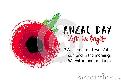 Anzac day card Vector Illustration