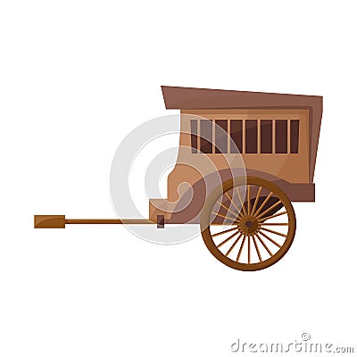 Vector illustration of brougham and old icon. Web element of brougham and wagon stock vector illustration. Vector Illustration