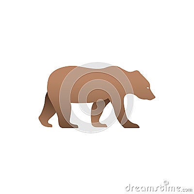 Vector illustration of brown bear. Vector Illustration