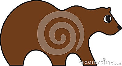 Vector illustration of a brown bear Vector Illustration