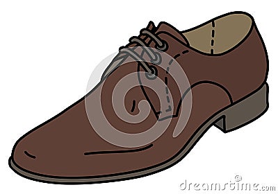 The brown leather shoe Vector Illustration