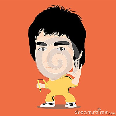 Vector illustration - Bruce Lee Vector Illustration