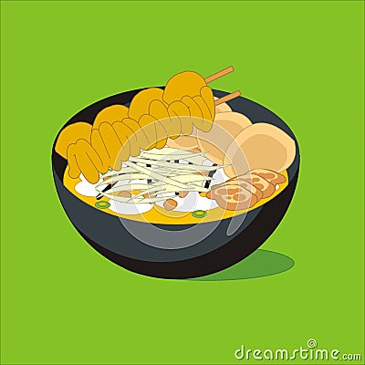 Vector Illustration Bubur Ayam Vector Illustration