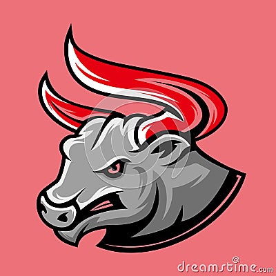 Vector illustration of bull with detail Vector Illustration