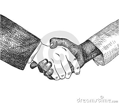 International business handshake Vector Illustration