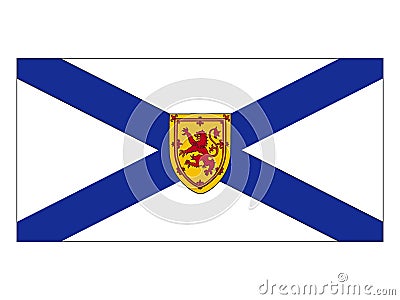 Canada state flag of Nova Scotia Vector Illustration