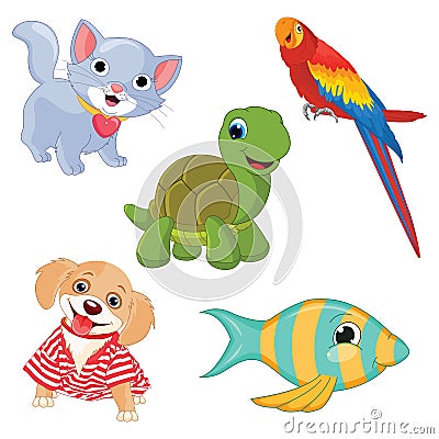 Vector Illustration Of Cartoon Animals Vector Illustration