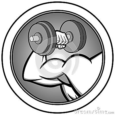 Bodybuilding Icon Illustration Vector Illustration