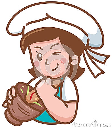 Cartoon Chef Vector Illustration