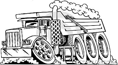Dump Truck Cartoon Illustration Vector Illustration
